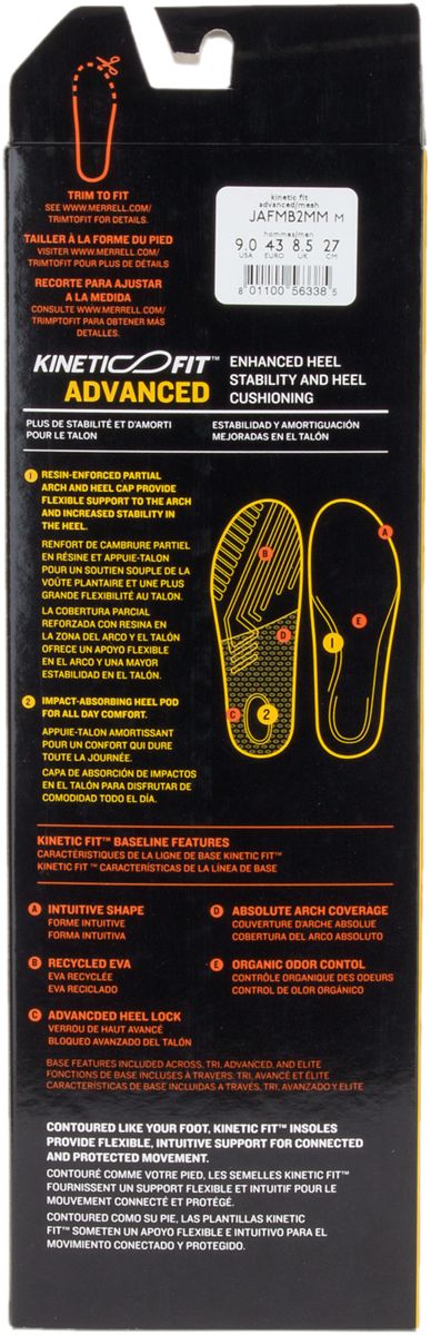 Merrell Trending Men's Kinetic Fit Footbed Wide Width Insoles