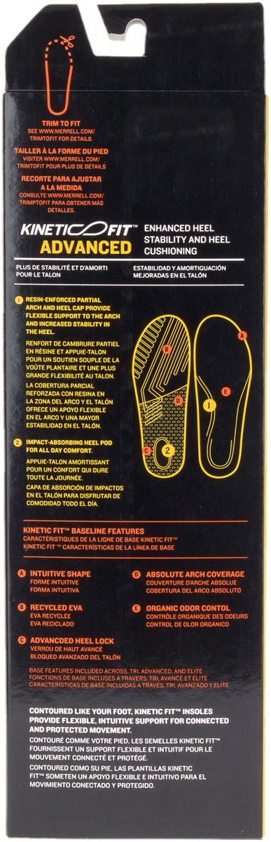 Merrell Best Seller Women's Kinetic Fit Footbed Wide Width Insoles